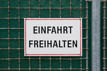 Einfahrt Freihalten / Österreich