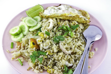 Fried rice fried egg