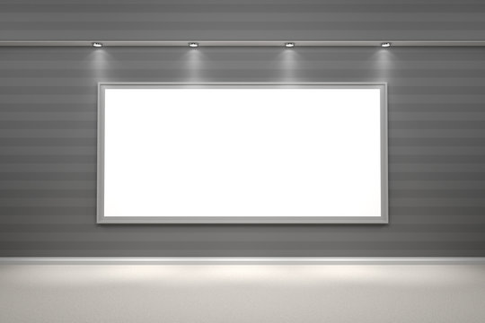 schwarzer Bilderrahmen beleuchtet