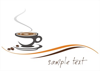 hot coffee , cafeteria , business logo design