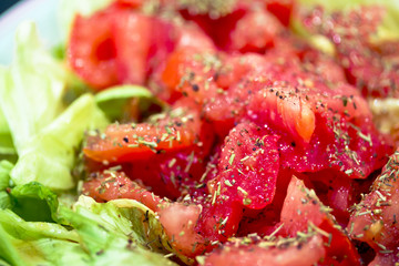healthy salad with fresh ingredients