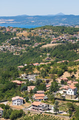 Panoramic view of Montefiascone. Lazio.  Italy.