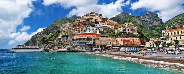 Poster reizen in Italië - Positano panorama © Freesurf