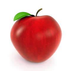 3d red apple