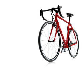 Fototapeta na wymiar 3d czerwony rower