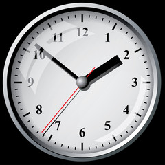 Wall clock. Vector illustration.