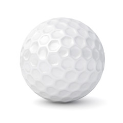 3d golf ball isolated on white