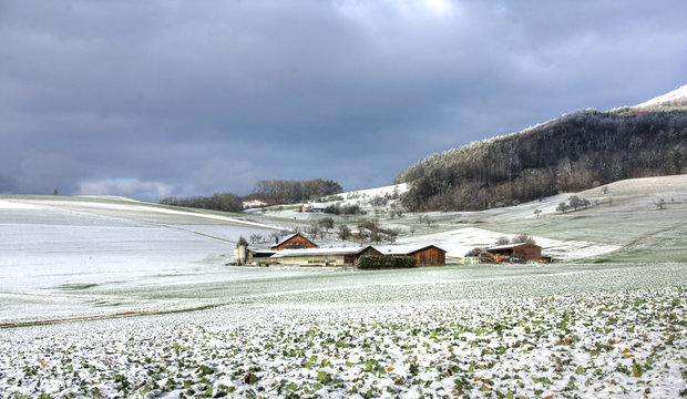 farm in winter scene (HDR) © Yü Lan