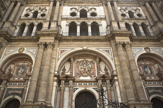 Fachada de la catedral de M&aacute;laga