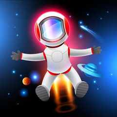Vektor-Astronaut