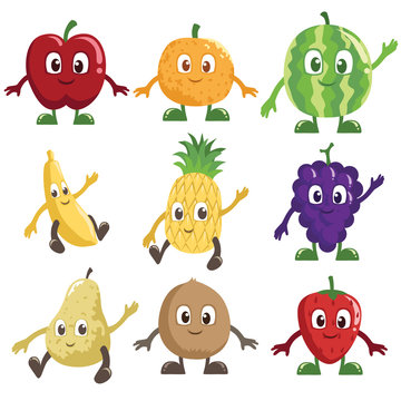 Fruits characters