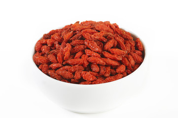 goji berries in white bowl