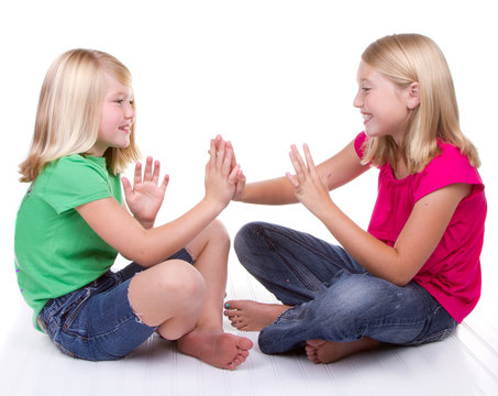 Girls Playing Clapping Game