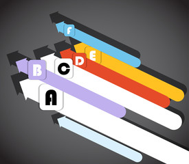 Abstract information arrow banners