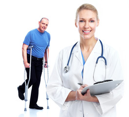 Obraz premium Doctor and a patient.