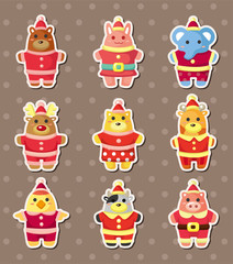 xmas animal stickers