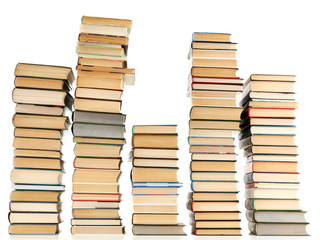 old books isolated on white