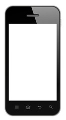 Smart Phone With Blank Screen Isolated