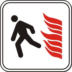 pancarte évacuation