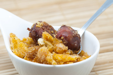 Bread with sausage(migas con chorizo)