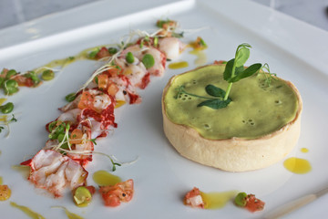 Lobster and Green Pea Tart