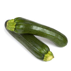 Two Zucchini over White