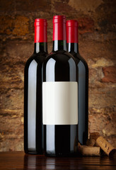 Bottles of red wine