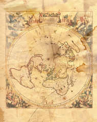vintage map of the world