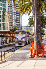 Obraz premium Diesel locomotive; San Diego, California.