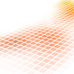 Abstract orange square mosaic vector background.