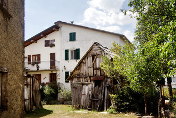 populated and abandoned building