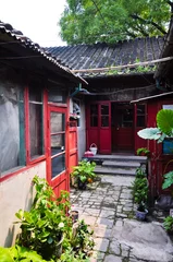 Küchenrückwand glas motiv view inside a courtyard in a beijing hutong © meanmachine77