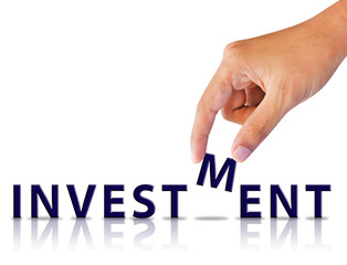 Business hand and word investment