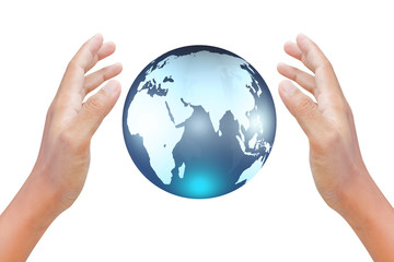 globe in hand Concept