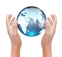 globe in hand Concept