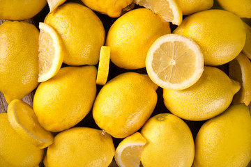 Fresh lemons  background