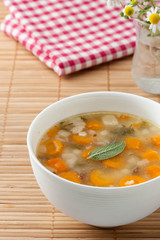 Bowl of homemade soup