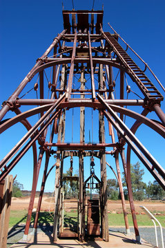 Cobar gold mine monument Australia
