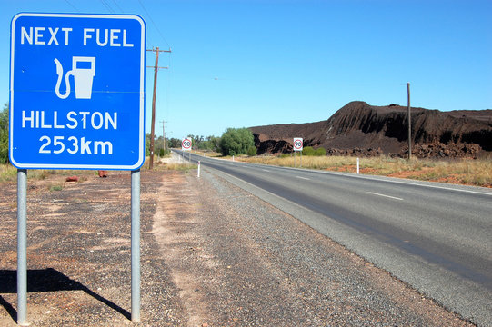 Road Sign In Outback Cobar Australia