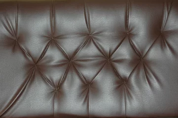 Fotobehang textuur en patroon van bruin lederen stoelbekleding © antonihalim