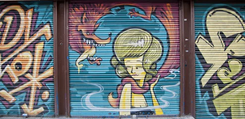 Foto op geborsteld aluminium Graffiti Graffiti, Barcelona, Spanien