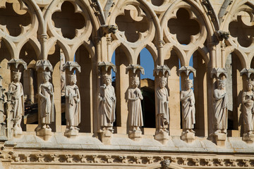 Fototapeta premium Details of The North Face of Burgos Cathedral. Spain