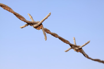 rusty barbed wire