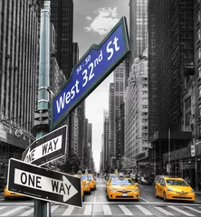 Papier Peint photo Lavable TAXI de new york Taxis à New York.
