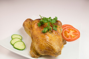 Roast chicken and vegetable