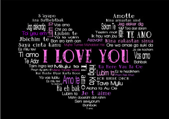 i love you tagcloud