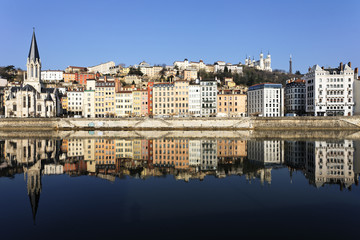 famous view of Lyon