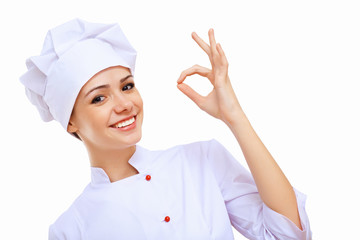 Young cook preparing food