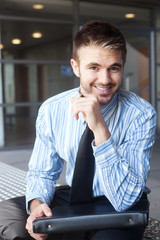 portrait of a handsome young businessman