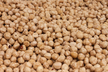 Group of hazelnuts